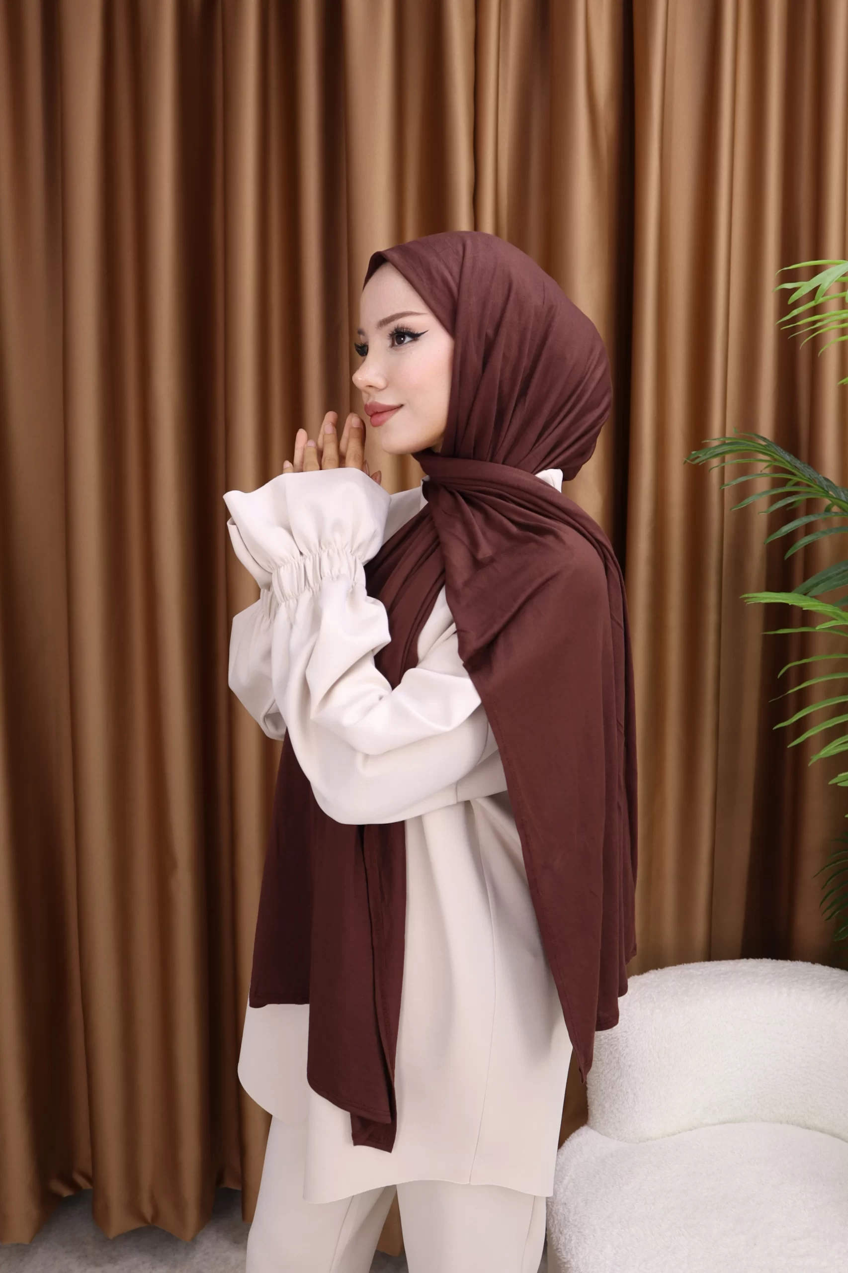 PREMIUM JERSEY HIJAB - Coffee