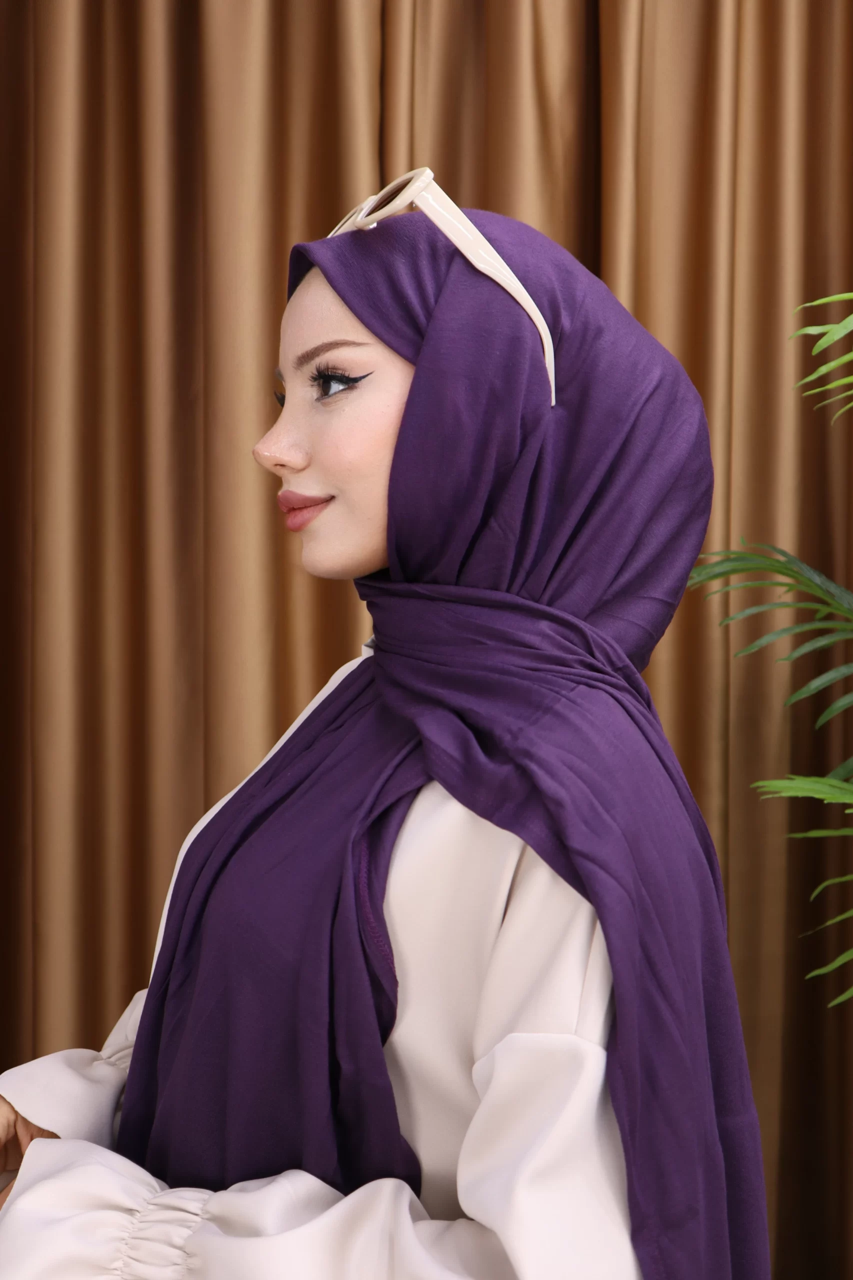 PREMIUM JERSEY HIJAB - Eggplant