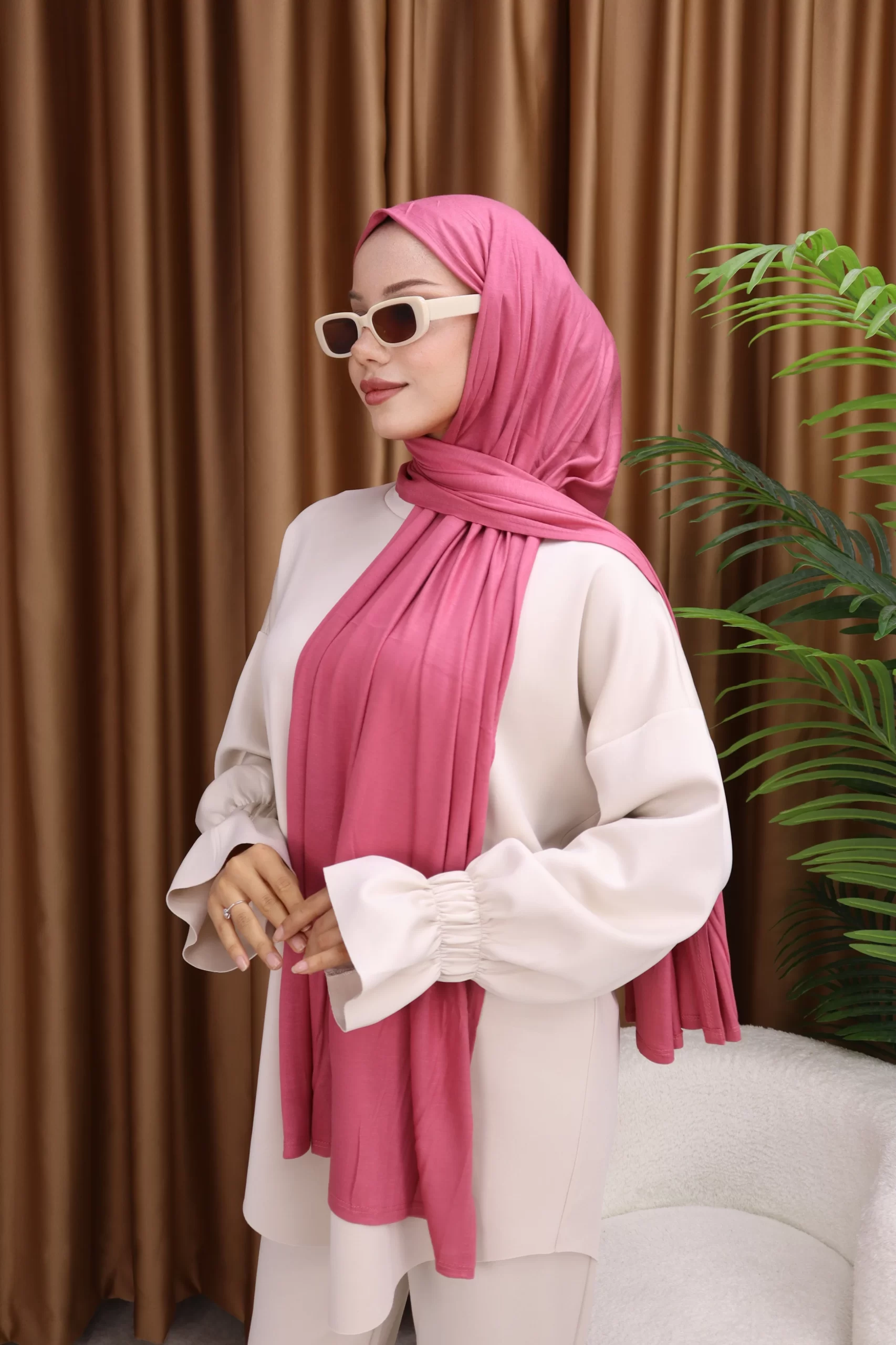 PREMIUM JERSEY HIJAB - Rose