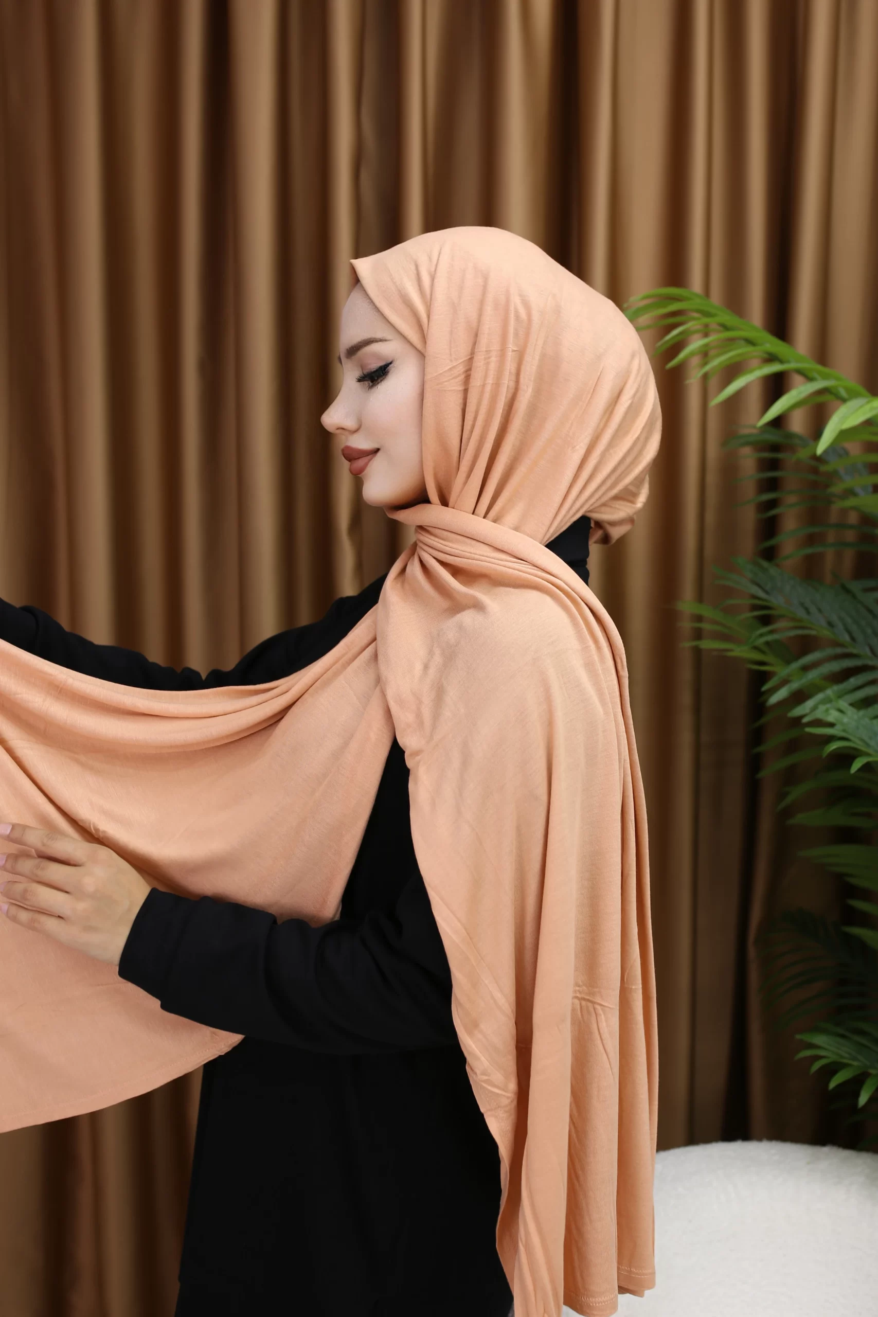 PREMIUM JERSEY HIJAB - Light Apricot