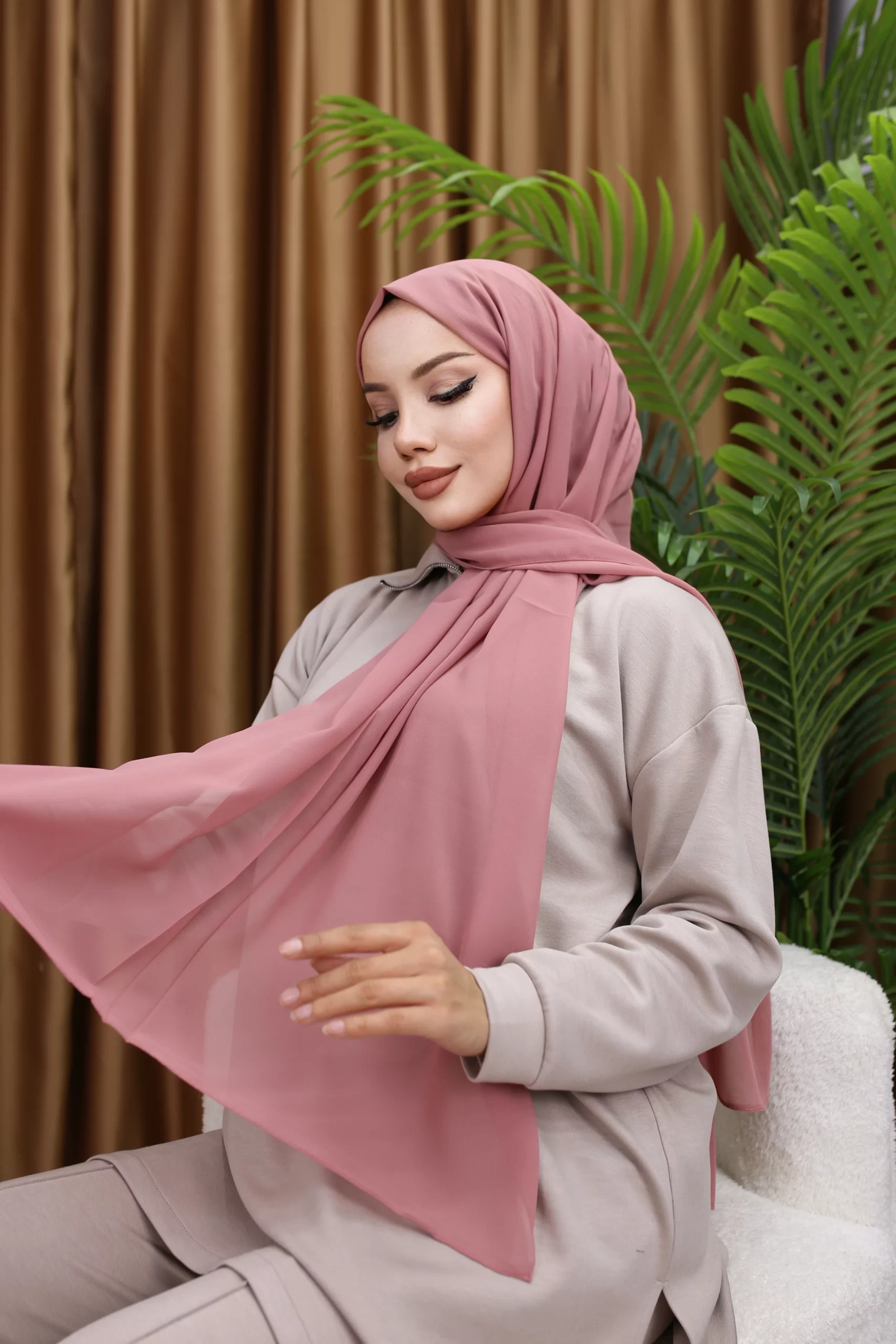 Premium Chiffon Hijab - Petal