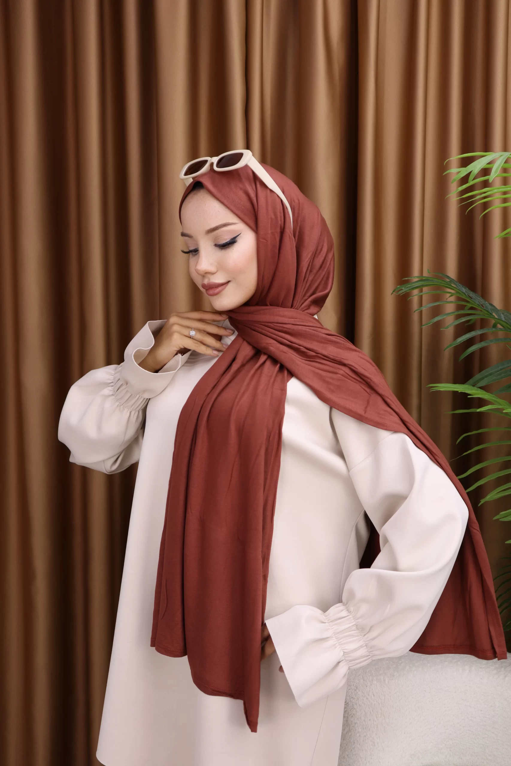 PREMIUM JERSEY HIJAB - Dark Cocoa