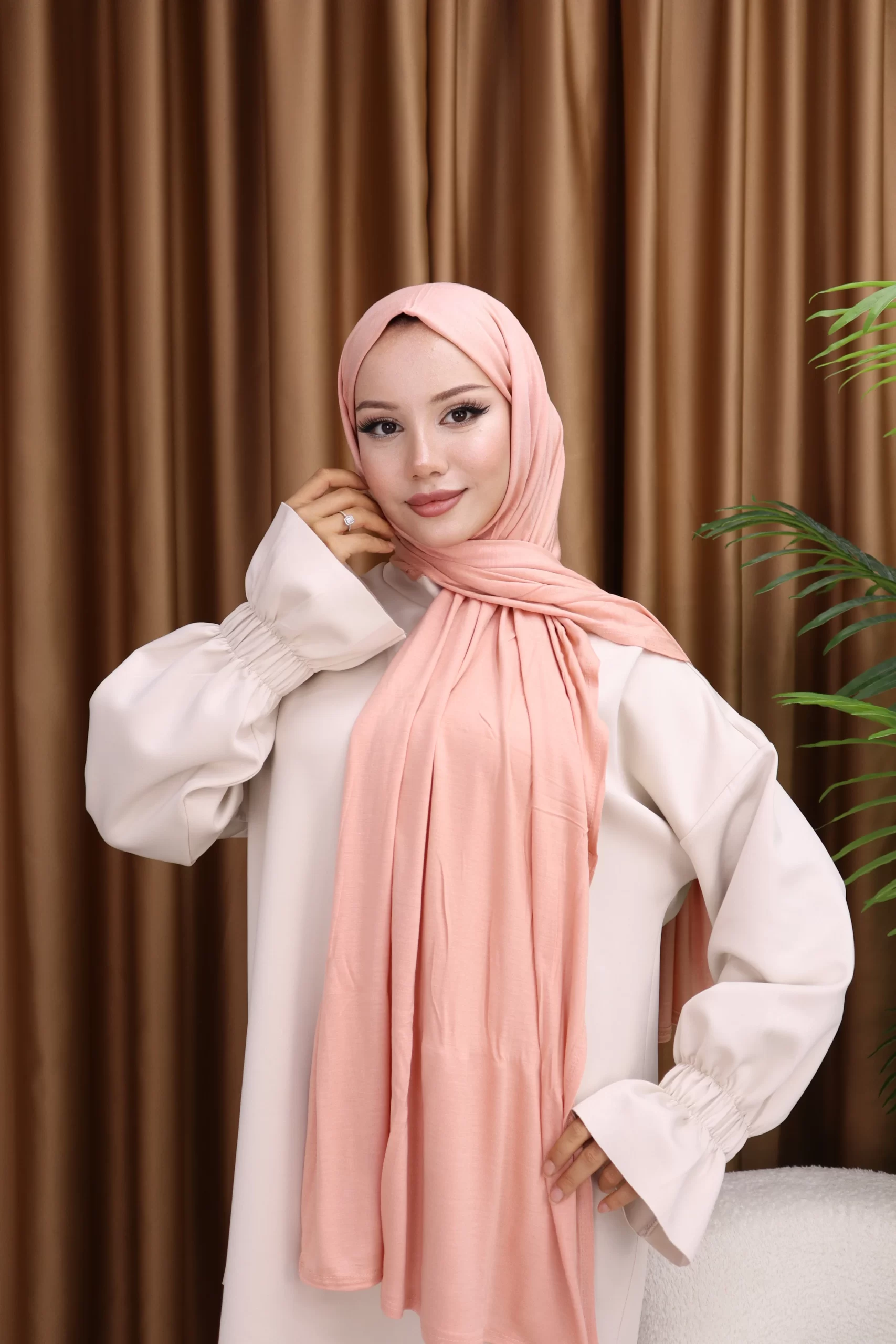 PREMIUM JERSEY HIJAB - Peach