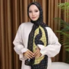 Premium Printed Chiffon - Dark Honey