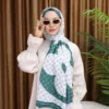 Premium Printed Chiffon - Forest Green