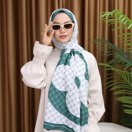 Premium Printed Chiffon - Forest Green