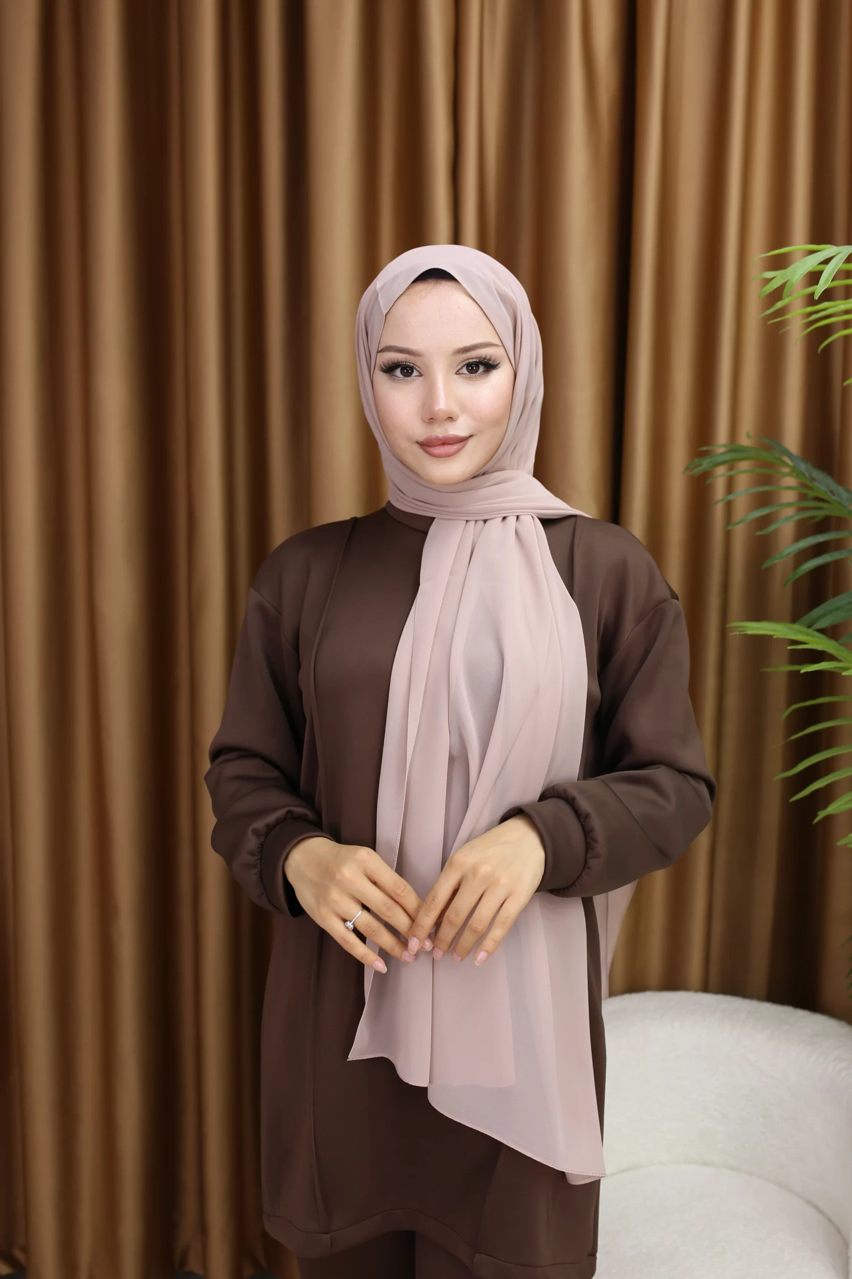 Premium Chiffon Hijab - Rose lilas