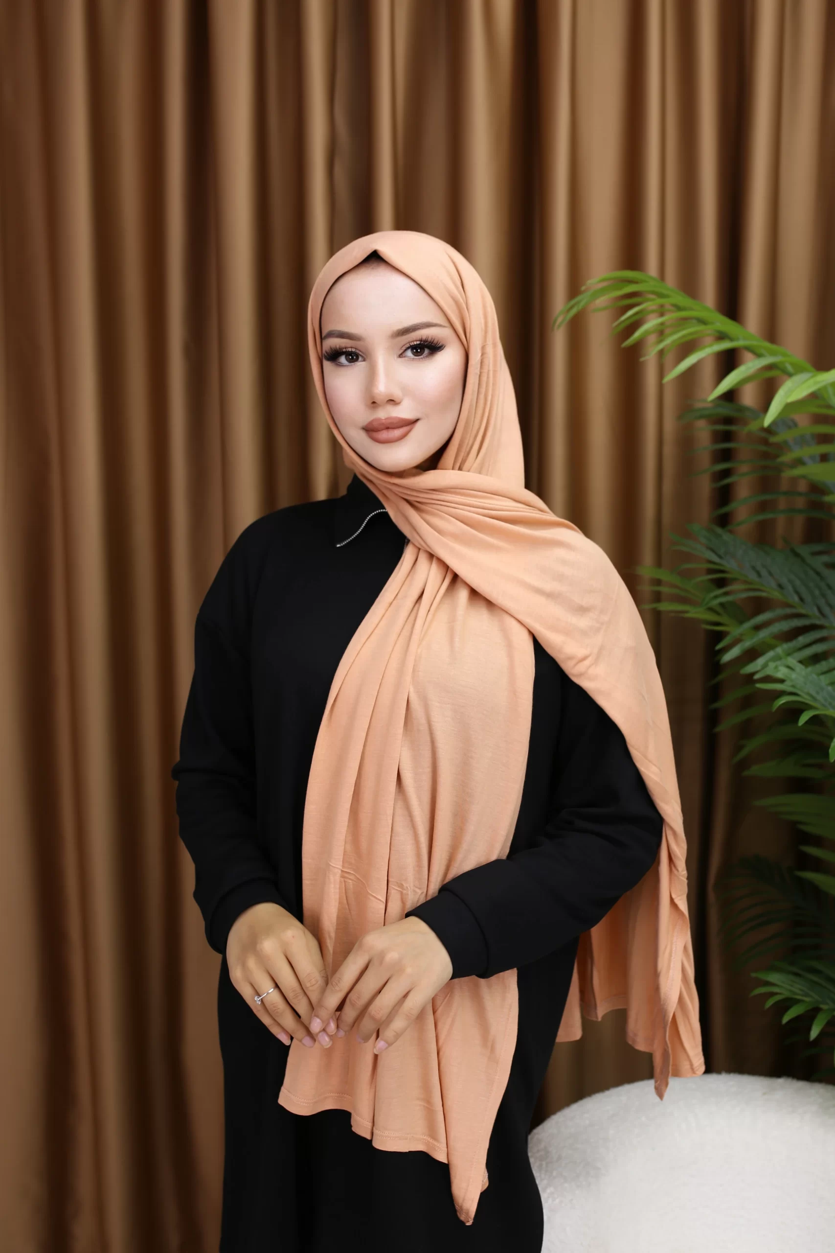 PREMIUM JERSEY HIJAB - Light Apricot