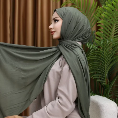PREMIUM JERSEY HIJAB - Olive Green