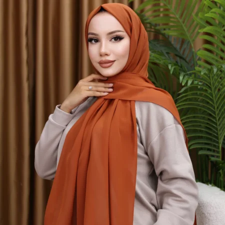Premium Chiffon Hijab - Caramel