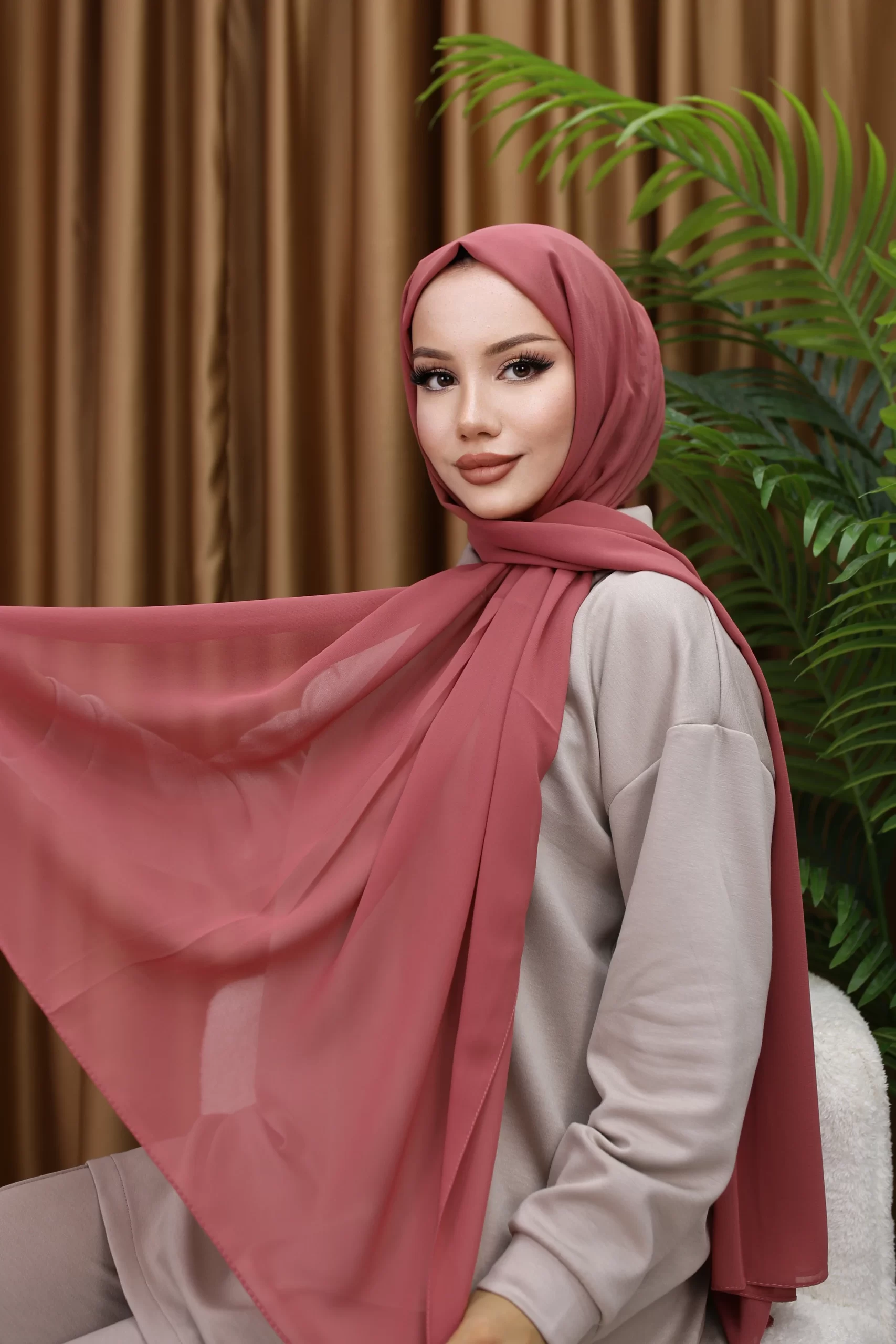 Premium Chiffon Hijab - Orchid