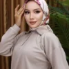 Silk Square Scarf - Beige