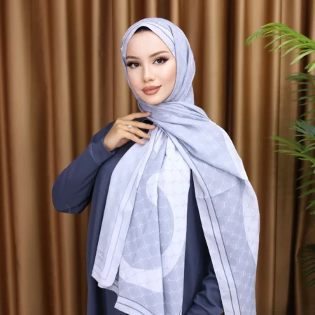 Premium Printed Chiffon - Nautical Blue